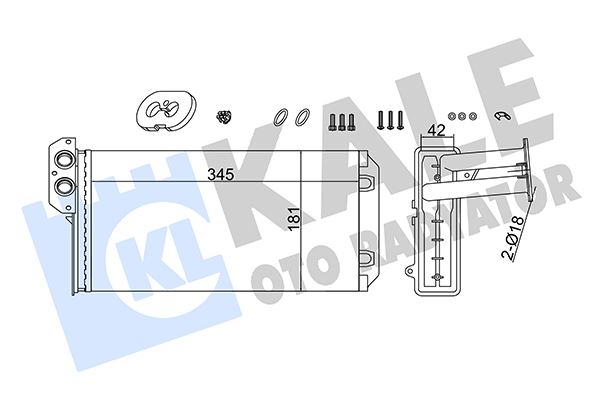KALORIFER RADYATORU SPRINTER 901 902 903 904 905 96>06 LT 28-35 II / 28-46 II 96>06 - KALE 355280