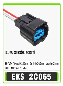 SOKET>2 PİN OTO ELEKTRİK TESİSAT SOKETİ   S2088 - EKS-2C065
