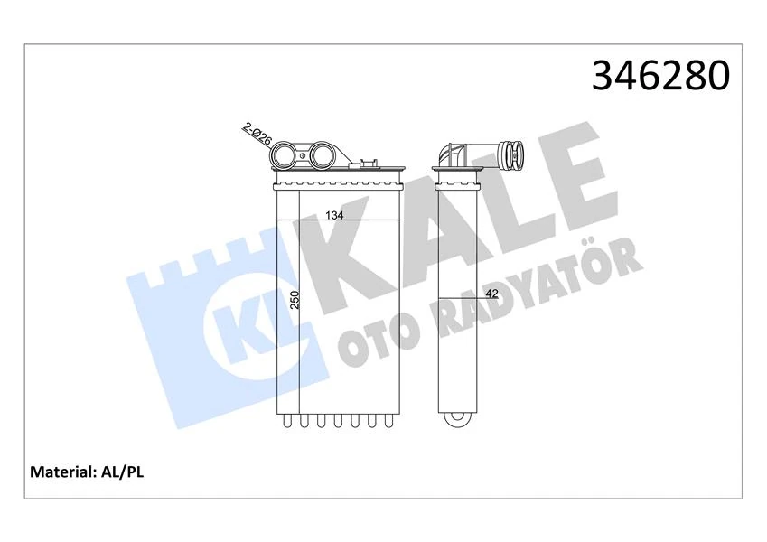 Psa Kalorıfer Radyator C4 P307 Dv6 (1,6hdi) 2,0hdi 16v - Kale 346280