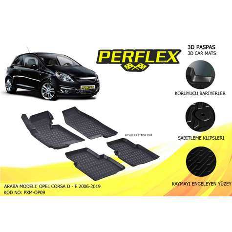 Opel Paspas 3d Havuzlu X-Mat Corsa D - E 2006-2019 - Perflex Pxm-Op09