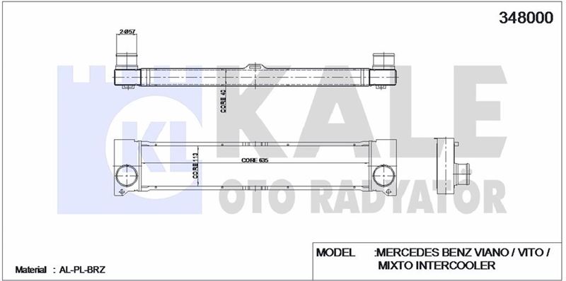 TURBOSARJ RADYATORU VIANO W639 03> VITO W639 03> - KALE 348000