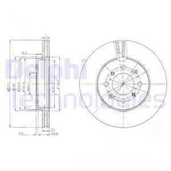 Honda On Fren Diski (aynası) Havalı Honda Jazz 09-12 Honda City 08-> (258x4) - Delphi Bg4148c