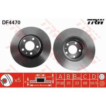 FREN DISKI ÖN - DDF1291 (TAKIM FIYAT) - TRW DF4470