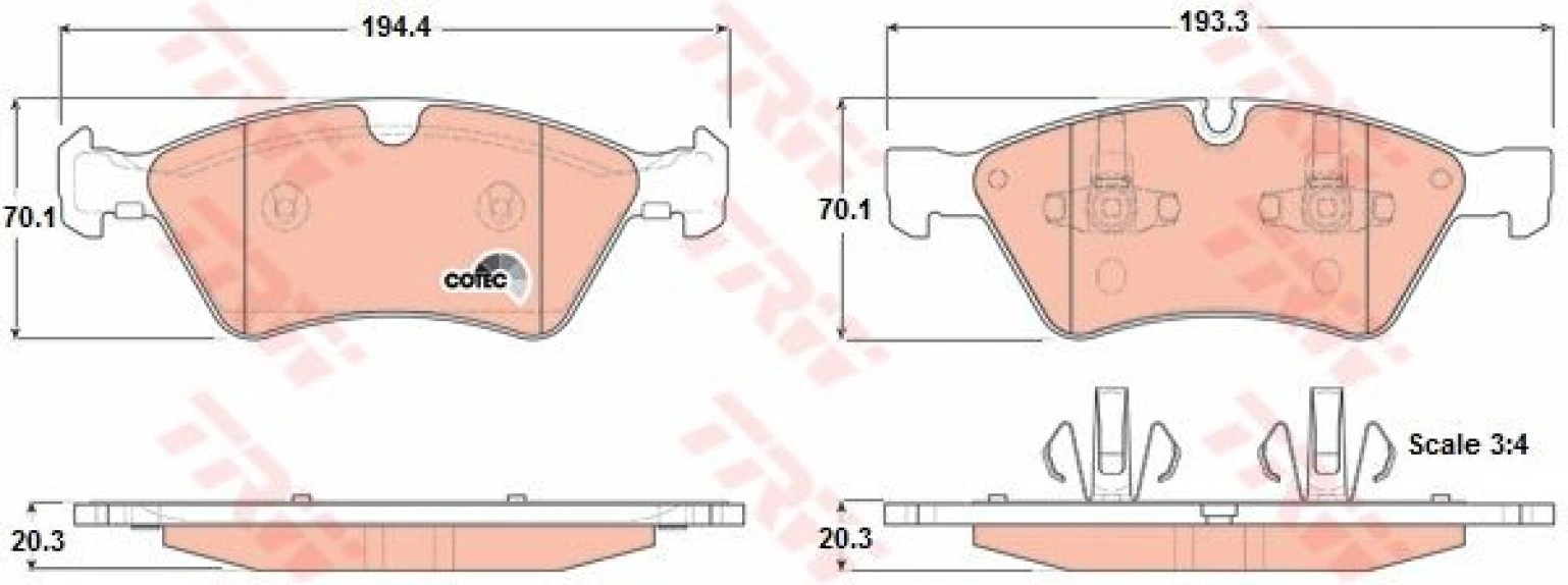 Mercedes Fren Balatası On W211 03>08 S211 03>09 W164 05>11 W251 05>12 - Trw Gdb1642