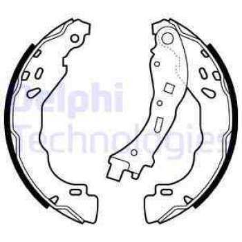 ARKA FREN BALATASI (PABUCLU) RENAULT CLIO II 98>03 CLIO IV 12> SYMBOL II 08> SYMBOL III 14> DACIA LO - DELPHI LS2065