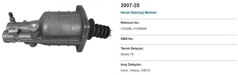 İveco Truck Debriyaj Alt Merkezi - İveco / Eurocargo 120/130/150/180 00>15 - May 3007-25
