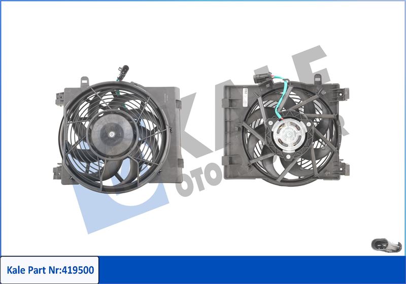 FAN MOTORU KOMPLE DAVLUMBAZLI OPEL COMBO / CORSA C 170W 294MM - KALE 419500