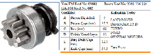 MARŞ DİŞLİSİ-BT 9D LAND ROVER 2.5 D TURBO - FORMMETAL-53682