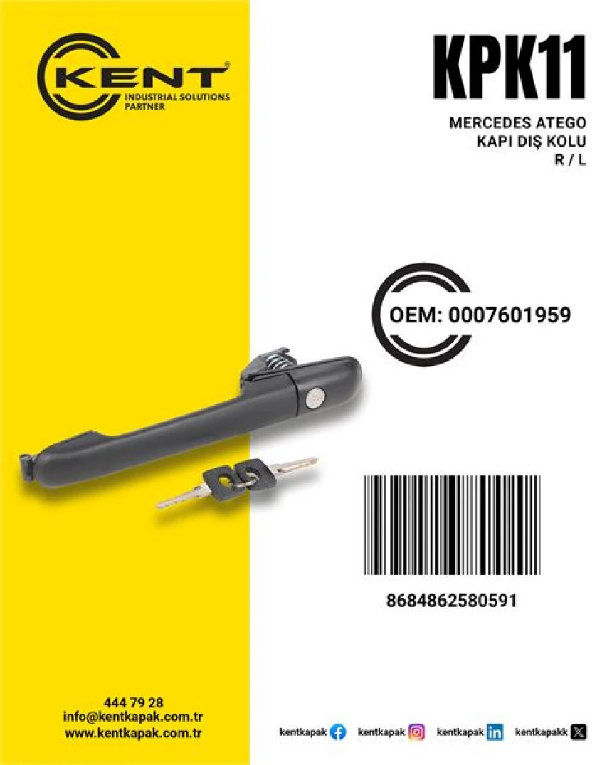 Mercedes Truck Kapı Dis Kolu (sag-Sol) Mercedes Axor Atego 906-904 - Kent Kpk-11