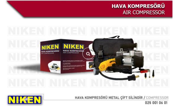HAVA KOMPRESORU METAL CIFT SILINDIR 12V - NIKEN 025 001 06 01