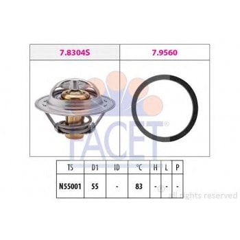 TERMOSTAT P306 GTI P306 P405 P406 P605 P806 XANTIA XM XSARA ZX 1,8 16V / 2,0 16V - FACET 7.8304