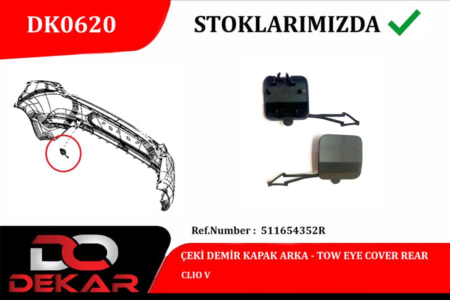 CEKI DEMIR KAPAK ARKA CLIO V 20> - DEKAR DK0620