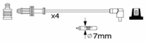 Psa Bujı Kablo Seti Peugeot 106 306 Partner 1,4i Xsara 1,4i 1,6i Saxo 1,1i 1,2i 1,4i 1,6i 97> - Doduco 7860