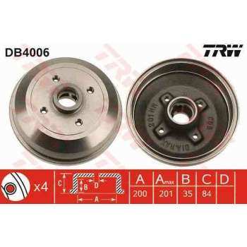 ARKA FREN KAMPANASI CORSA A CORSA B (ABS HARIC) - TRW DB4006