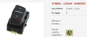 Unıversal Cam Anahtarı>tekli Logan - Sandero - Symbol  2542 149 37r - Mcar-An743