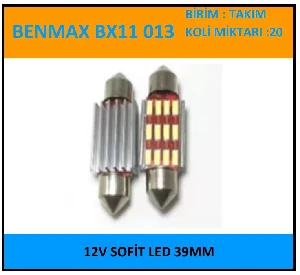 Unıversal 12v Sofit Led Ampül 39mm (set) - Benmax-Bx11013