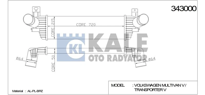 Vw Turbo Radyatörü - 8ml376755471 - Kal 343000