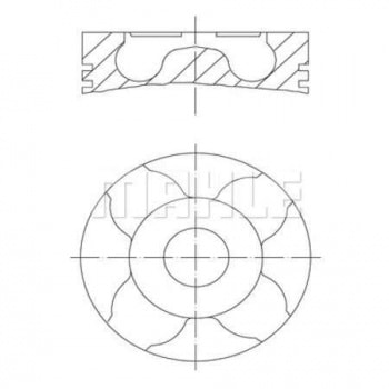 PISTON SEGMAN P206 P307 PARTNER II BERLINGO II C4 C5 II P308 P3008 P5008 DV6 (1,6HDI 16V) FOCUS CMAX - MAHLE 0400630