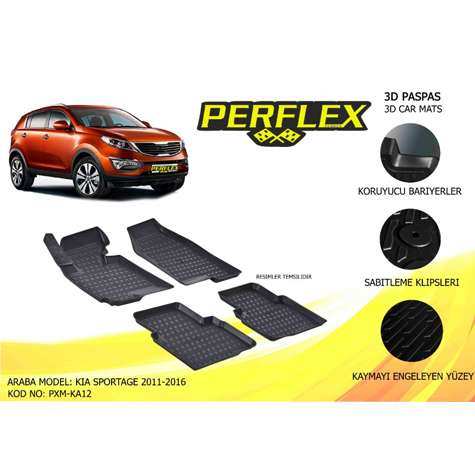 Kia Paspas 3d Havuzlu X-Mat Kia Sportage 2011-2016 - Perflex Pxm-Ka12