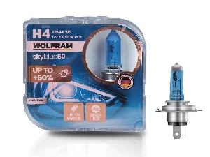 Unıversal Ampul-(x2) 12v H4 (t) 100/90w Sky Blue Beyaz İşik      (p43t) - Wolfram-22144-Sb
