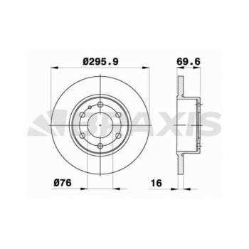 ARKA FREN DISK AYNASI DAILY II 09 / 02> DAILY III 05 / 06> - BRAXIS AE0651
