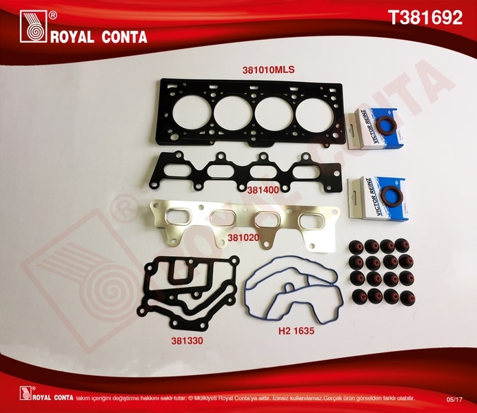 UST TAKIM CONTASI RAINZ KECELI / SUBAP LASTIKLI CLIO MEGANE LAGUNA 1,4 16V K7M 1,6 16V K7J - ROYAL T381692
