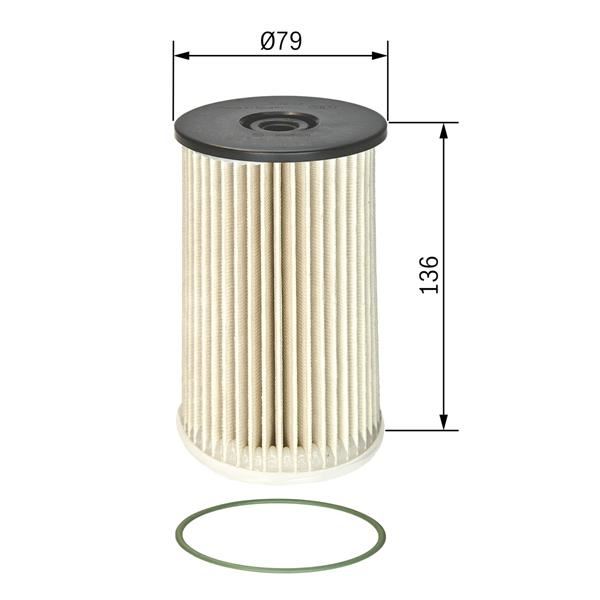 YAKIT FILTRESI (MAZOT) EOS GOLF VI VII JETTA YETI SUPERB A3 TT CADDY III PASSAT TIGUAN TOURAN LEON O - BOSCH 0986TF0173