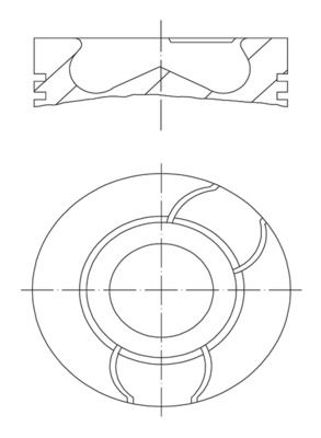MOTOR PISTON+SEGMANI MEGANE II SCENIC CLIO III MODUS LAGUNA III KANGOO (1.5DCI EURO4 K9K) [(76.00MM) - MAHLE 021PI00124002