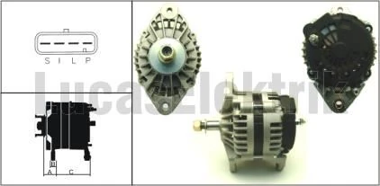 Bmc Truck Alternator 70a 24v Jcb 434s,436e Kepce - Lucas Lea0763