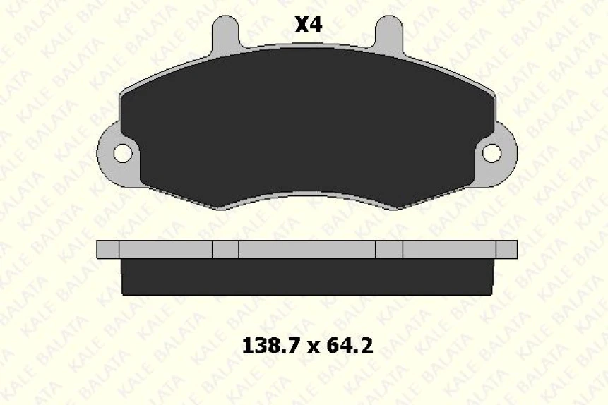 Ford On Fren Balatası Transıt T12 91>00 - Kale B 21470 190 04 Ans