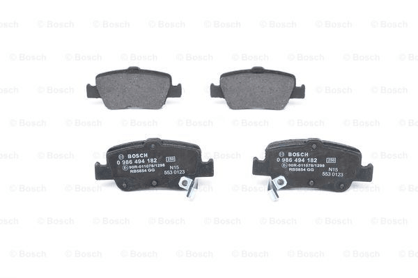 FREN BALATASI ARKA TOYOTA  AURIS 1.4 D4D 1.6 07-> COROLLA 1.4 D4D 1.6 07-12 - BOSCH 0986494182