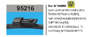 ARKA SİLGİ PALETİ-BANANA SEAT: LEON/SKODA: OCTAVIA  400 MM - RBW-95216