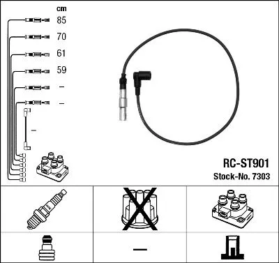 BUJI KABLOSU TAKIM - RC-ST901 - NGK 7303