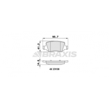 FREN BALATASI ARKA W168 97>04 W169 04>12 W245 08>11 VANEO 414 02>05 - BRAXIS AA0047