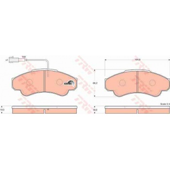 ON FREN BALATASI DUCATO BOXER JUMPER 18Q (16 JANT) 02>06 - TRW GDB1518