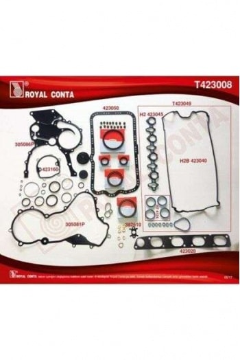 MOTOR TAKIM CONTASI (YARIM) RAINZ KECELI SUBAP LASTIKLI MASTER 2,2 / 2,5DCI - ROYAL T423008