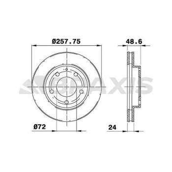 ON FREN AYNASI HAVALI MAZDA 626 FS 92>97 MX 6 92>97 285×5 - BRAXIS AE0215