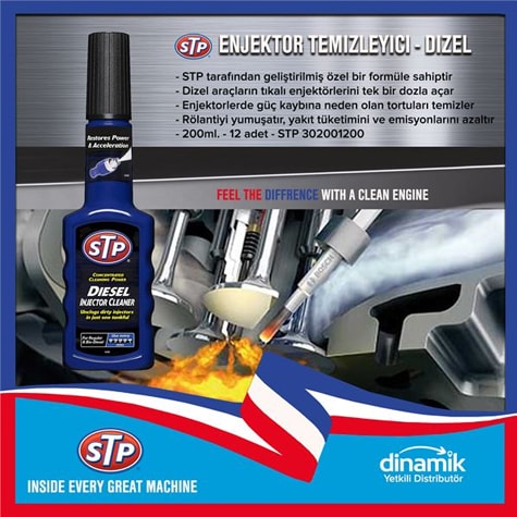 STP® DIESEL INJECTOR CLEANER, DIZEL ENJEKTÖR TEMIZLEYICI 200ML. - STP 302001200