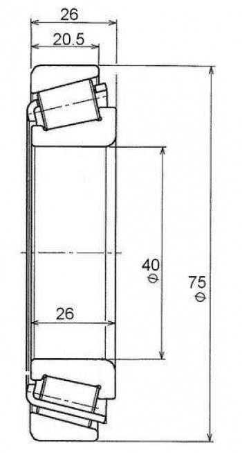 ARKA TEKER RULMANI KIT (IC) BOXER JUMPER DUCATO 18Q (16 JANT) J5 C25 OLCU: (40* 75 * 26) - SNR 10R33108A