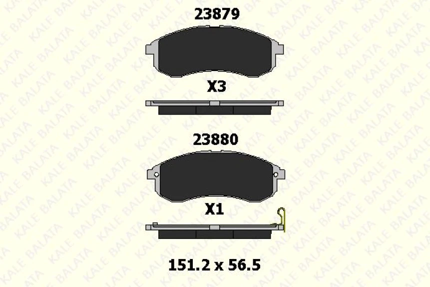 Mitsubıshı Ticarı On Fren Balatası Mitsubıshı L200 2.5 Td 4x4 01-06 - Kale B 23879 155 05 Ans