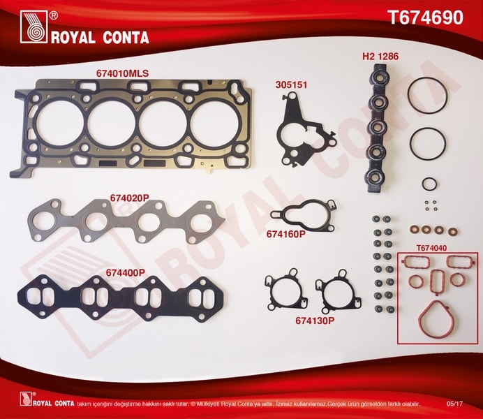 MOTOR UST TAKIM CONTA NISSAN NV 400 11> RENAULT MASTER 2.3 DCI 10> OPEL MOVANO 2.3 DCI 10> - ROYAL T674690