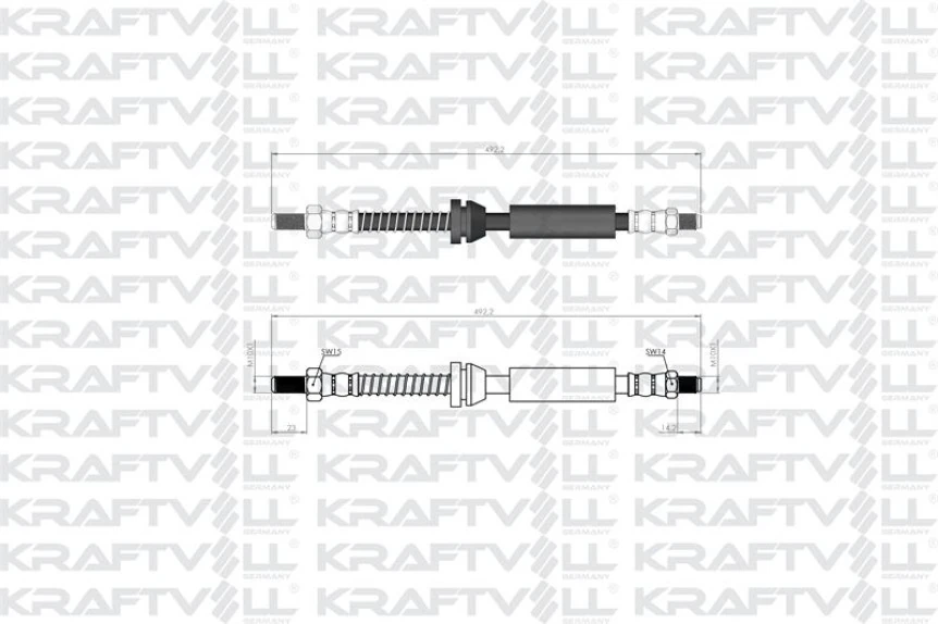 Ford Arka Fren Hortumu Escort Ym - Kaarka Fren Hortumu (sag / Sol) Escort 1,4 / 1,6 / 1,8 (90 95) Orıon 1 - Kraftvoll 07080085