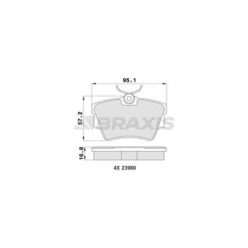 ARKA FREN BALATASI TRAFIC II III VIVARO 1.6DCI / 1.9 / 2.0 - BRAXIS AA0070