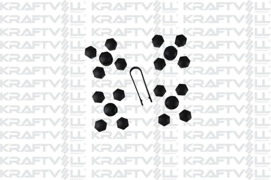 Vag Bijon Kapagı Takım Siyah  20 Adet (16 Normal 4 Sifreli Ve Cikarma Aparatı) A1 A3 A4 A5 A6 A7 A8 Q3 Q - Kraftvoll 21030300