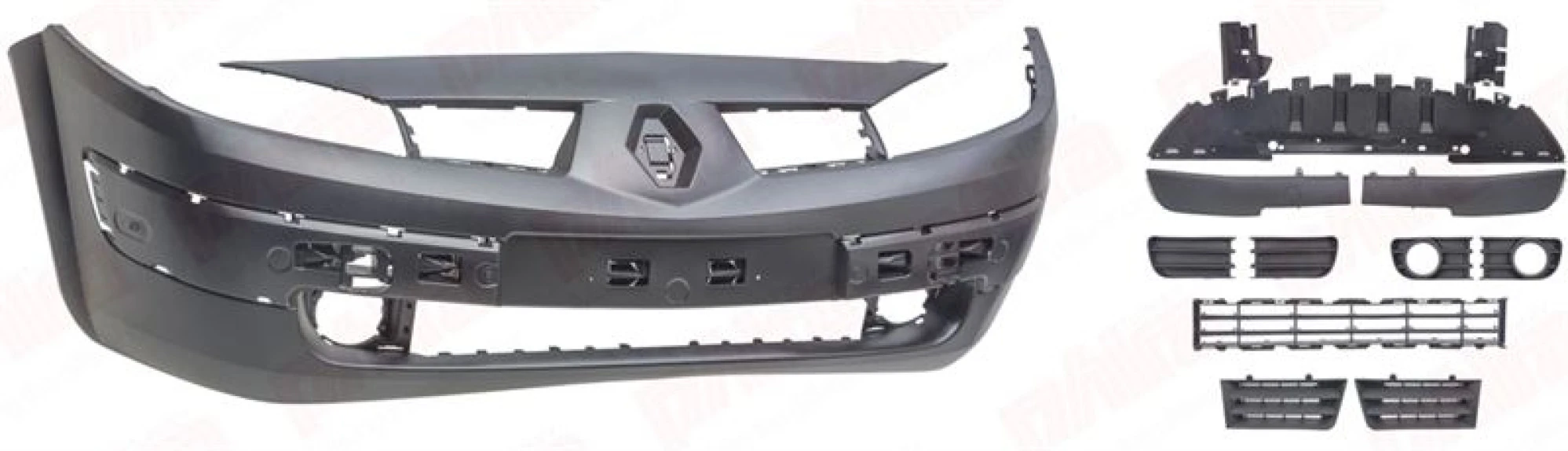 Renault On Tampon İzgaralı Takım Astarlı Megane II 03>06 - Phira Mg-02208