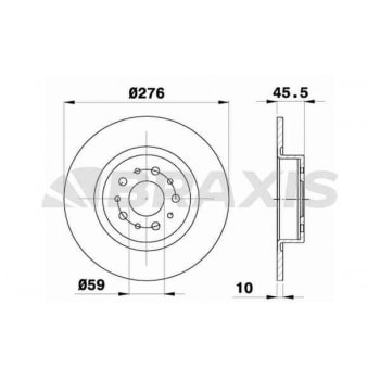 ARKA FREN DISK AYNASI ALFA 147 3.2GTA 02 / 03 ALFA 156 1.9JTD / 2.0JTS / 2.4JTTD 05 / 01 09 / 05 - BRAXIS AE0345