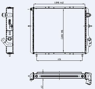 MOTOR RADYATOR CLIO 1,9TDI (1 SIRA ALB) / (460X400X42) - KALE 0528281AB
