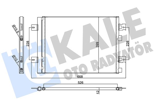 KLIMA RADYATORU (KONDANSER) DACIA DUSTER LOGAN II SANDERO II  LODGY 1.2 , 1.4 , 1.5 dCI 1.6 - KALE 389300