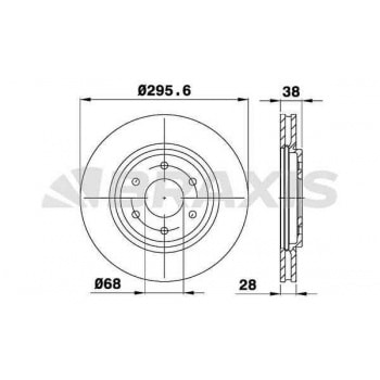 ON FREN DISK AYNASI HAVALI NISSAN NAVARA 2005-2011 PATHFINDER 2005-2011 (296X6) 16 JANT - BRAXIS AE0310