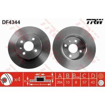 FREN DISKI ARKA - TAKIM - TRW DF4344